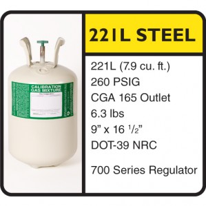 5% Carbon Dioxide Calibration Gas in Nitrogen - 221L