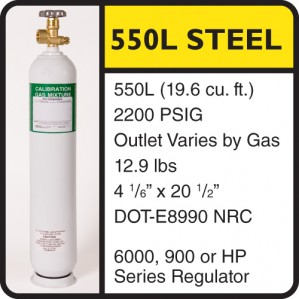 5% Carbon Dioxide Calibration Gas in Nitrogen - 550L