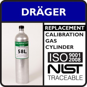 Draeger 4594957 Replacement Calibration Gas - 50 PPM Ammonia (58 Liter)