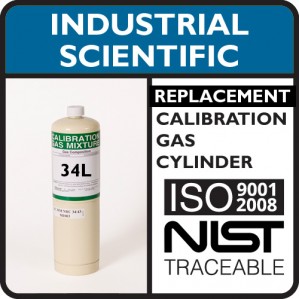 Industrial Scientific 1810-0172 Replacement Calibration Gas - 50% LEL Propane (34 Liter)