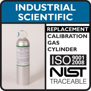 Industrial Scientific 1810-2283 Replacement - 25 PPM Hydrogen Sulfide, 100 PPM Carbon Monoxide, 50% LEL Methane, 15% Oxygen, Balance Nitrogen (Bump Gas)