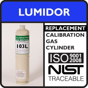 Lumidor GFV123 Replacement - 50 PPM Carbon Monoxide, 50% LEL Methane, 20.9% Oxygen (Air), Balance Nitrogen (103L)