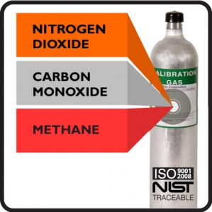 Nitrogen Dioxide, Carbon Monoxide, Methane, Calibration Gas Mix