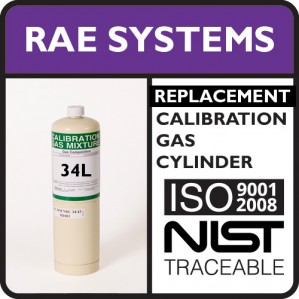 RAE Systems 600-0066-001 Replacement Calibration Gas - 100 PPM Propane (34 Liter)