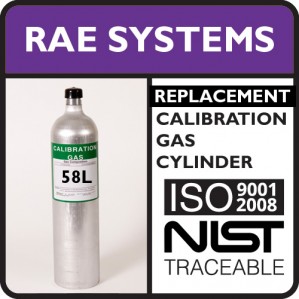 RAE Systems 600-0058-000 Replacement Calibration Gas - 50 PPM Ammonia (58 Liter)