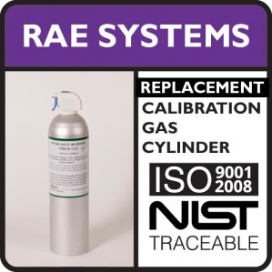 RAE Systems 600-0060-000 Replacement - 50 PPM Hydrogen Sulfide, 100 PPM Carbon Monoxide, 50% LEL Methane, 15% Oxygen, Balance Nitrogen (Bump Gas)