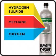 3 Gas Mix: Hydrogen Sulfide, Methane, Oxygen, Balance Nitrogen