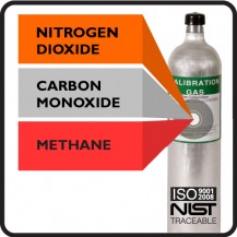 Nitrogen Dioxide, Carbon Monoxide, Methane, Calibration Gas Mix