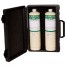 Hard plastic carrying case for two 17L or 34L cylinders.